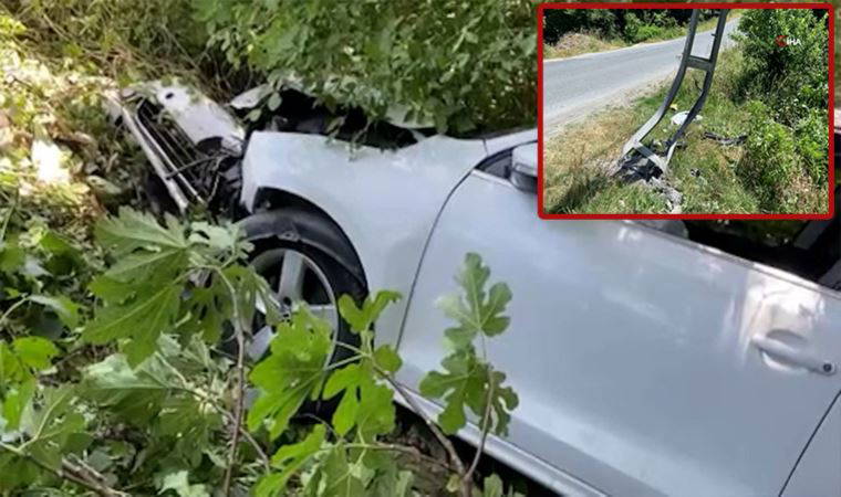 Arnavutköy’de otomobil şarampole uçtu: 3 yaralı