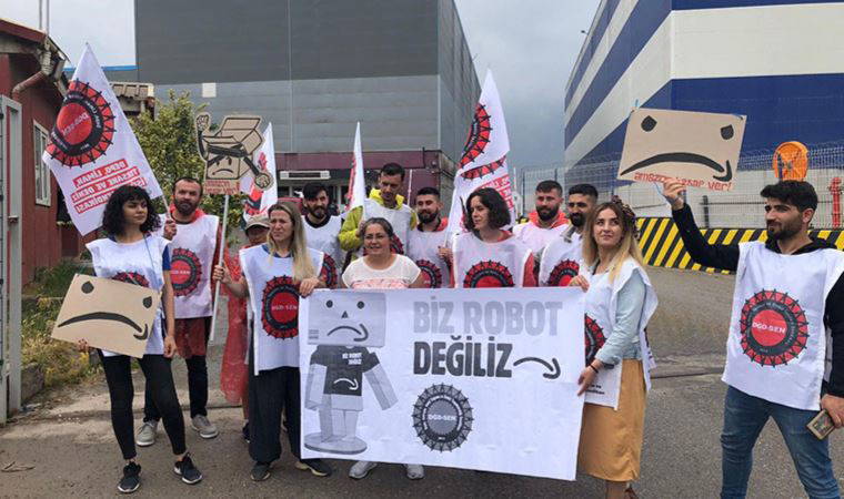Amazon işçilerinden Kocaeli'nde eylem