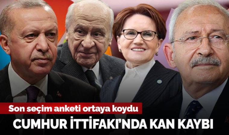 Son anket sonuçları yayımlandı: Cumhur'a kötü haber, Millet İttifakı yükselişte