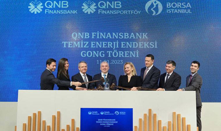 Borsa İstanbul’da Gong QNB Finansbank temiz enerji endeksi için çaldı