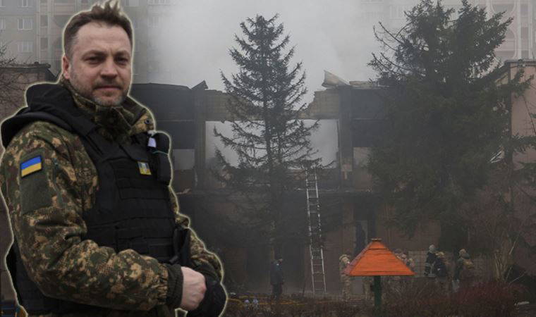 Son Dakika... Ukrayna İçişleri Bakanı Denis Monastırskiy'nin öldüğü helikopter kazasından görüntüler....
