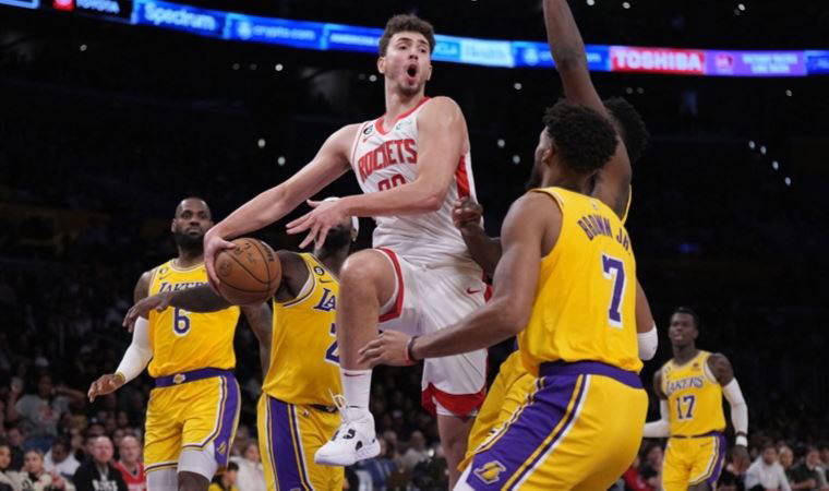 Milli basketbolcu Alperen Şengün ABD basınında: 'Lakers Alperen'e karşı koyamadı'