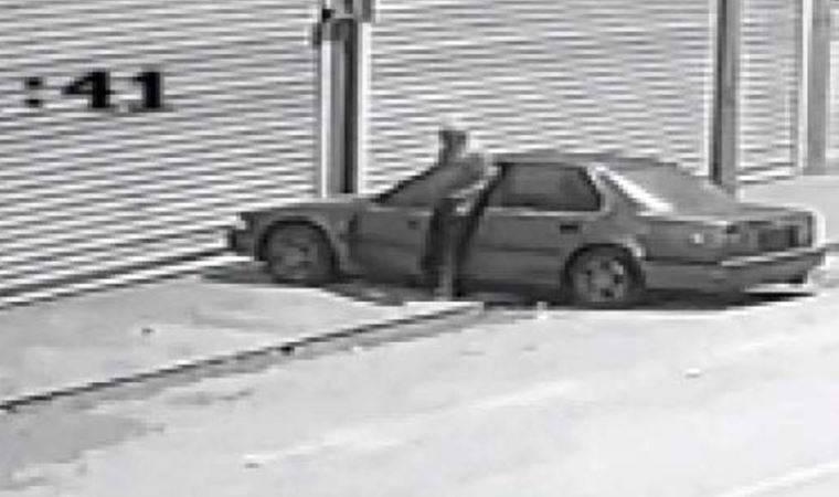 Film gibi olay: Otomobilden hırsızlık yaptı, site bekçisine kendi aracını ittirdi