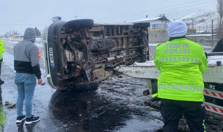 Nevşehir'de devrilen işçi servisindeki 1 kişi öldü, 12 kişi yaralandı
