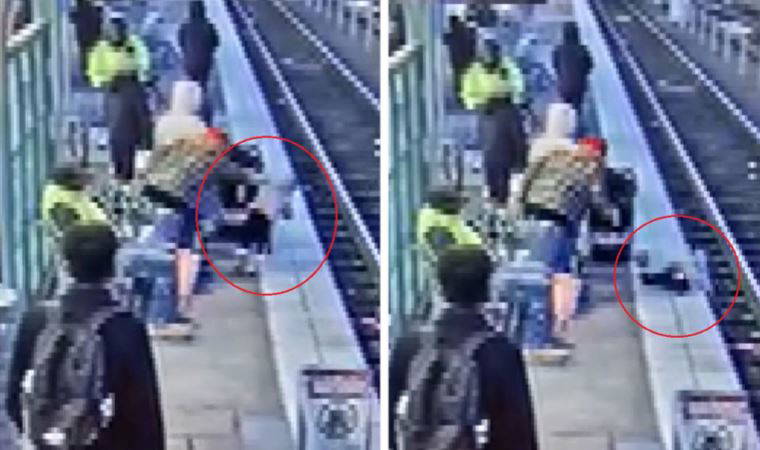 Dehşetin her anı saniye saniye kaydedildi: 3 yaşındaki çocuğu tren raylarına iten kadın gözaltına alındı