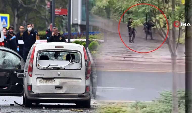 Ankara Kızılay'da İçişleri Bakanlığı'na bombalı saldırı girişimi: Çatışma anı ortaya çıktı!
