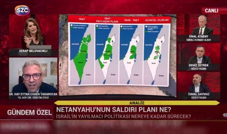 'Bizim çocuğumuzu kesip biçeni biz kesip biçmeyelim mi?' diyen Tel Aviv Üniversitesi Öğretim Üyesi Cohen Yanarocak canlı yayından alındı