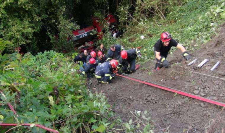 Orman yolunda feci kaza...