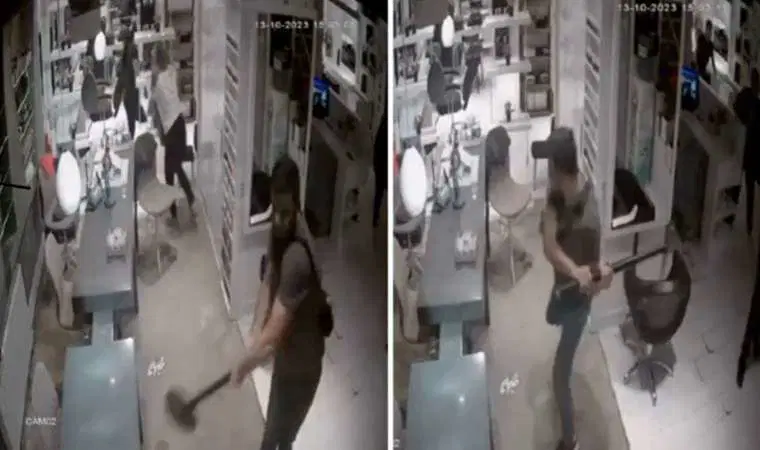 Nişantaşı'nda güzellik salonunda dehşet: Elinde sopayla geldi, ortalığı savaş alanına çevirdi