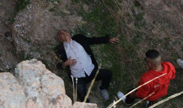 Kapadokya manzarasıyla fotoğraf çekilirken '6 metrelik' kayalıktan düştü