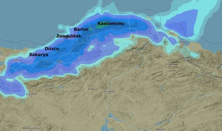 Sakarya, Düzce, Zonguldak, Bartın ve Kastamonu çevrelerinde yaşayan vatandaşlar dikkat! Yarın sabahtan itibaren etkili olacak yağışlara hazırlıklı olun