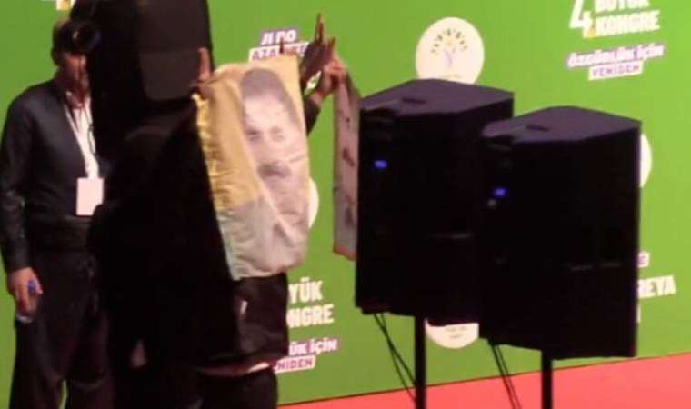 Yeşil Sol Parti kongresinde Öcalan posteri açan şüpheli tutuklandı