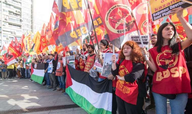 Sosyalistlerden Filistin'e destek eylemi: İsrail'e topyekün boykot