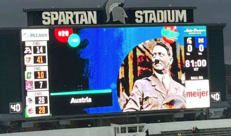 Maçtaki Hitler görüntüsü ortalığı karıştırdı