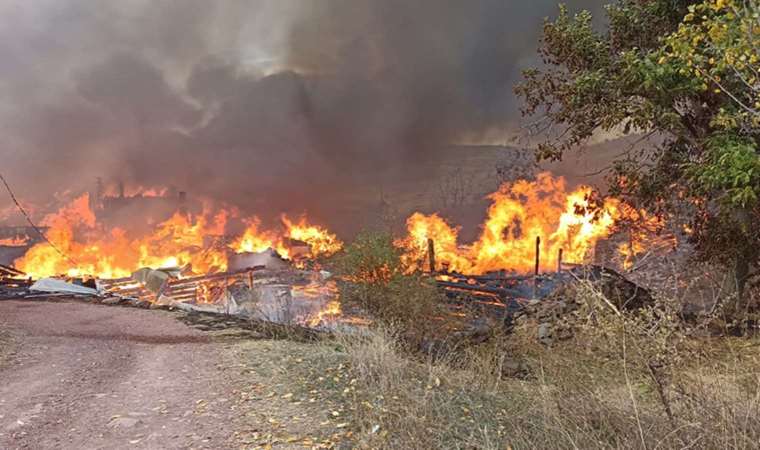 Kastamonu'da köyde korkutan yangın: 40 ev ve ahır alevlere teslim oldu