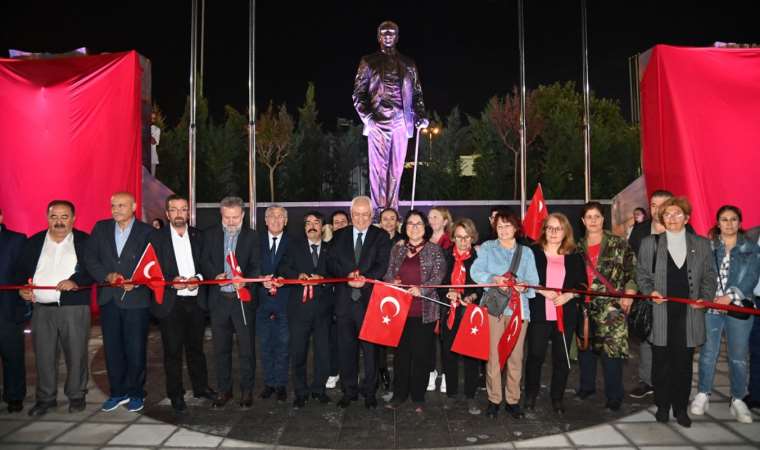 100. Yıl Uğur Mumcu Parkı'yla Cumhuriyetin 100. Yılı Anıt Rölyefi törenle açıldı