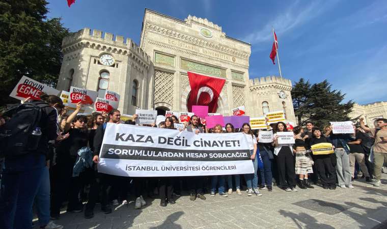 Beyazıt'ta Zeren Ertaş'ın ölümüne protesto: 'Örtbas edilmesine izin vermeyeceğiz'