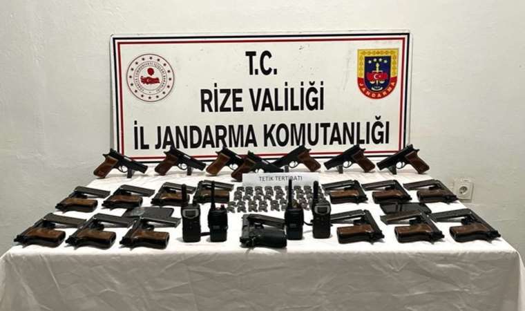 Rize'de yayla evlerine 'kaçak silah' baskını