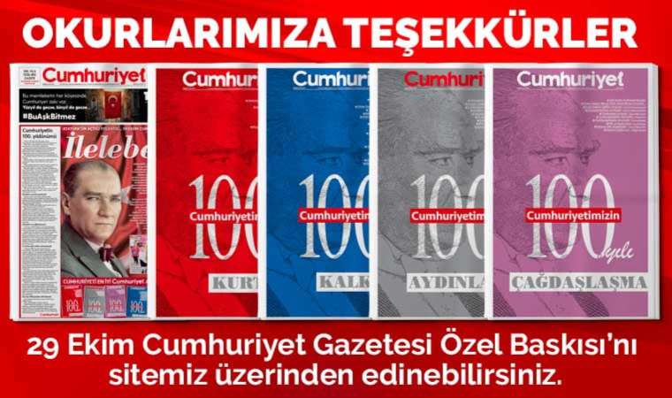 29 Ekim Cumhuriyet Gazetesi Özel Baskısı Online satışta