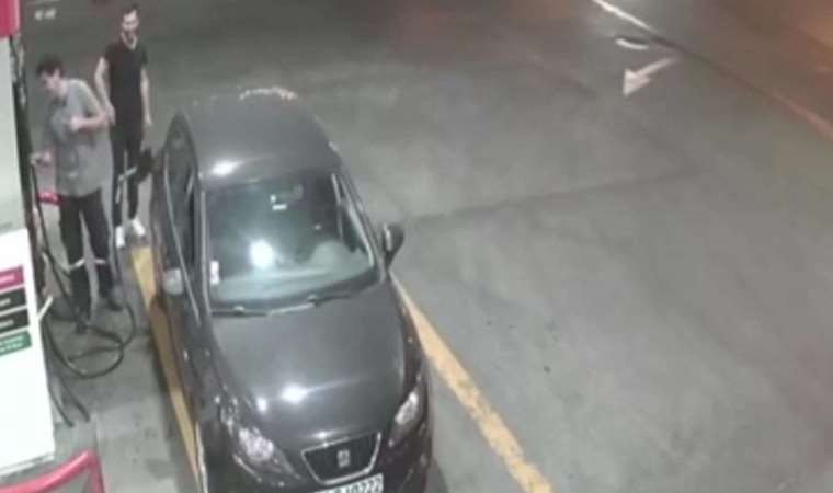 Benzin istasyonundaki skandal kameralara yansıdı: Yarım milyon liralık zarar!