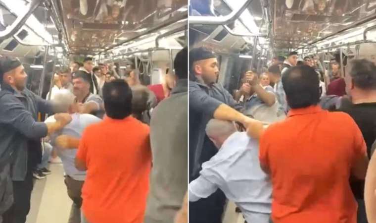 Anbean kaydedildi... Metroda 'tükürük' kavgası!