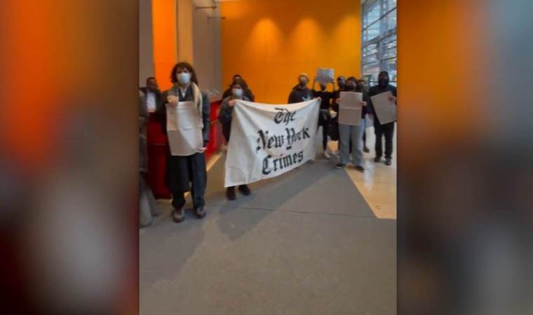 New York Times'ta Gazze eylemi