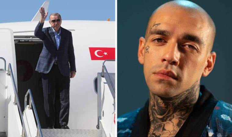 Erdoğan'ın uçağı Almanya'ya indi, rapçi Ezhel'in paylaşımı gündem oldu