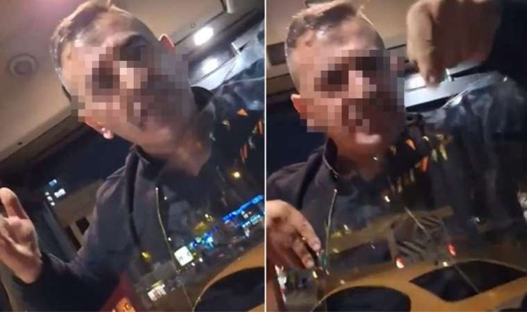 Dehşet dolu anlar... İETT otobüsünün önünü kesti!