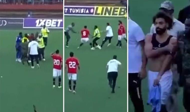 Mısırlı yıldız Mohamed Salah'a saldırı... Sahadan askerlerin korumasında çıkarıldı!