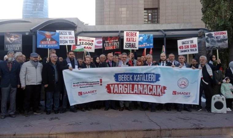 Saadet Partisi İzmir’de İsrailli yetkililer hakkında suç duyurusunda bulundu