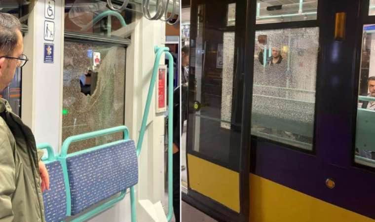 Zeytinburnu’nda tramvaya taşlı saldırı: Camı kırıldı, servis dışına alındı