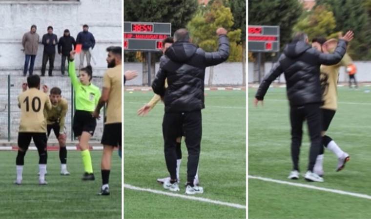 Futbol sahasında çirkin görüntü