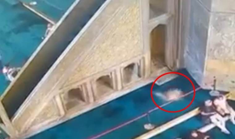 Ayasofya’da şok eden görüntü