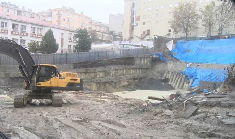 Okulun yanındaki inşaatın istinat duvarı çöktü: Öğrenciler tahliye edildi