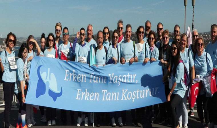 Akciğer kanserini yenen 100 hasta, 100. yılda İstanbul Maratonu'na katıldılar