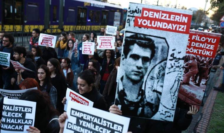 6. Filo'nun denize döküldüğü yerde protesto: Gençler Filistin için yürüdü