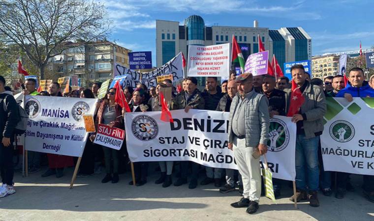 Staj ve çıraklık mağdurları 'Büyük İstanbul Mitingi' düzenledi