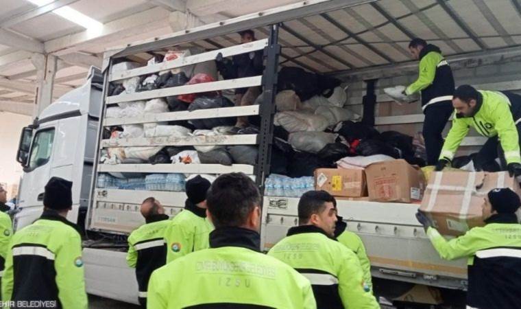 İzmir’den Hatay’a kırtasiye seti, bot ve mont desteği