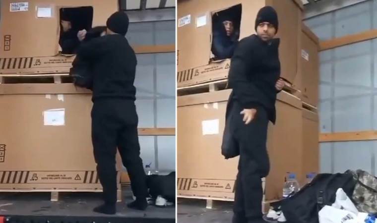 TIR dorsesindeki kutudan kaçak göçmen çıktı