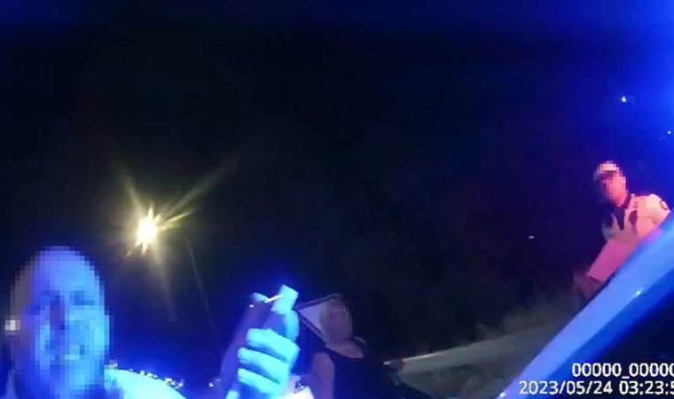 Sürücüden trafik polisine tehdit: 'Senin beynine sıkmazsam…'