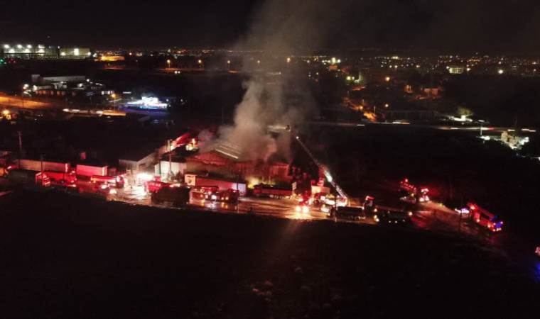 Palet deposunda yangın: 1 işçi dumandan etkilendi