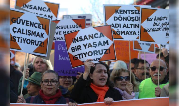 Ankara'da yoksulluğa karşı yürüdüler