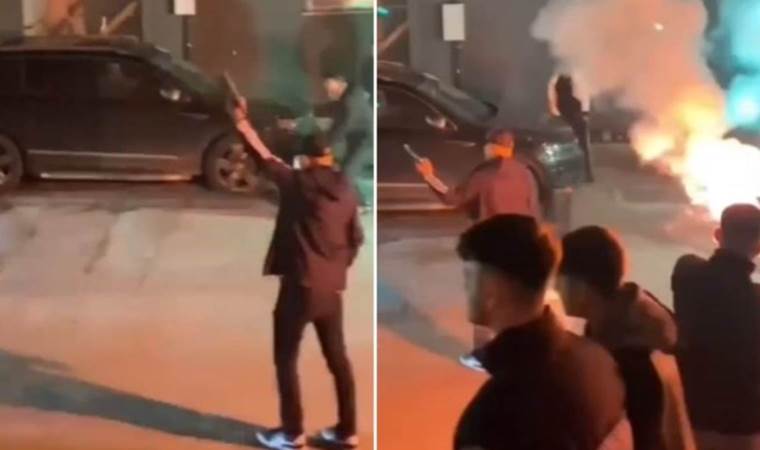 Cezaevinde çıkan şahsı havaya ateş açarak karşıladılar