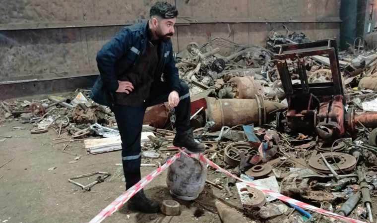 Haddehanenin hurdalığında 'top mermisi' bulundu