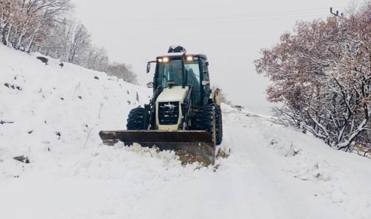 Tunceli’de kar: 50 köy yolu ulaşıma kapandı