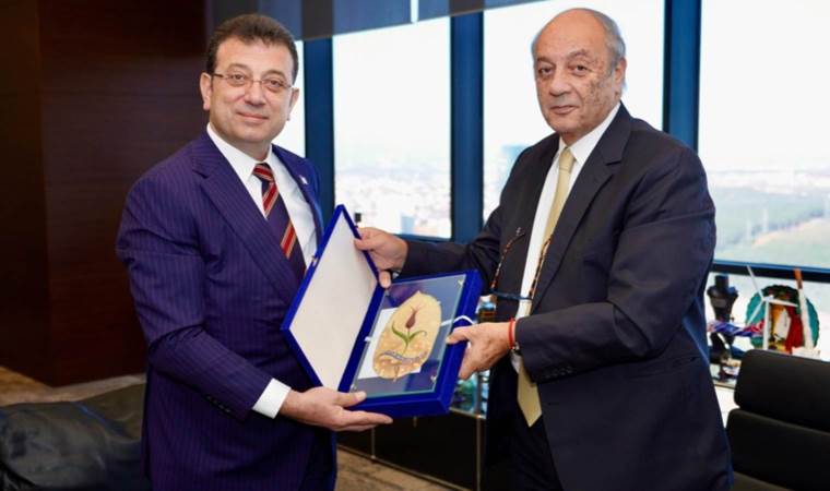 İBB Başkanı Ekrem İmamoğlu'ndan Anadolu Efes Kulübü Başkanı Tuncay Özilhan'a ziyaret