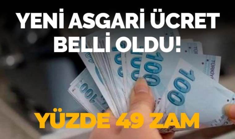 Son dakika... Asgari ücret belli oldu! Yüzde 49 zam