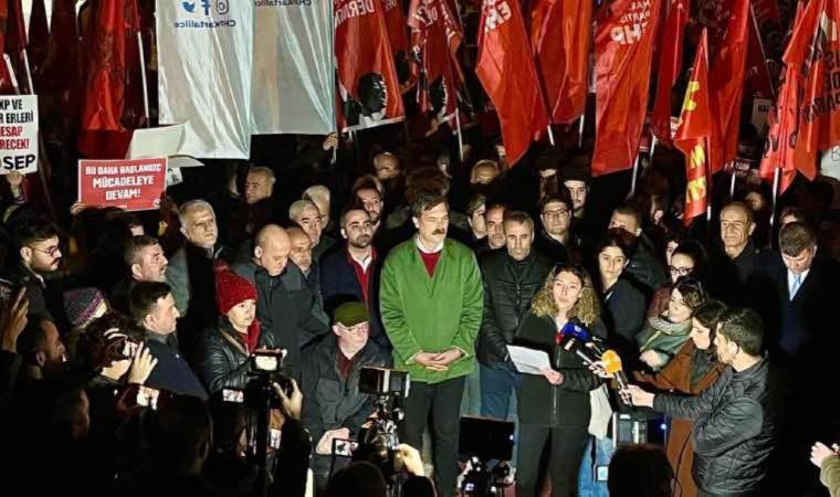 Kadıköy'de 'Can Atalay' eylemi: Yurttaşlardan 'adalet' sloganları...