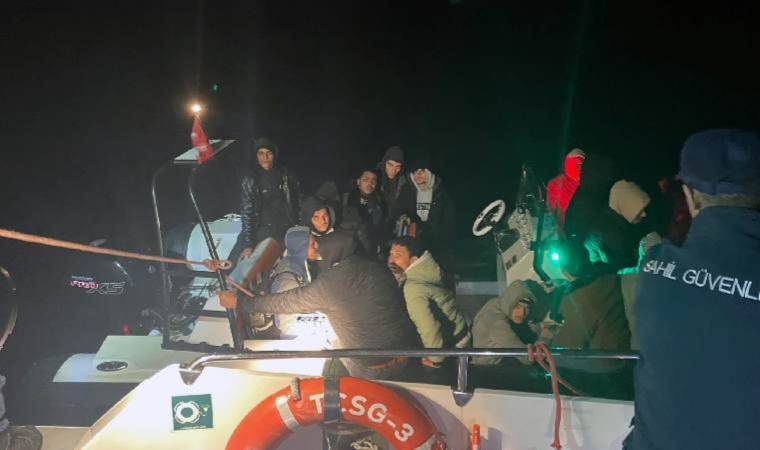 Muğla’da 16 düzensiz göçmen kurtarıldı!