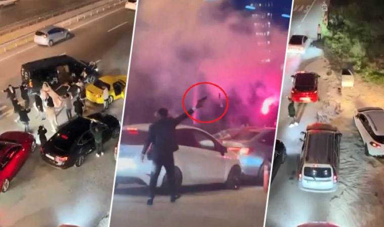 Bursa'da, 2 farklı düğün konvoyu yolu kapattı: Havaya ateş açıp, çiftetelli oynadılar